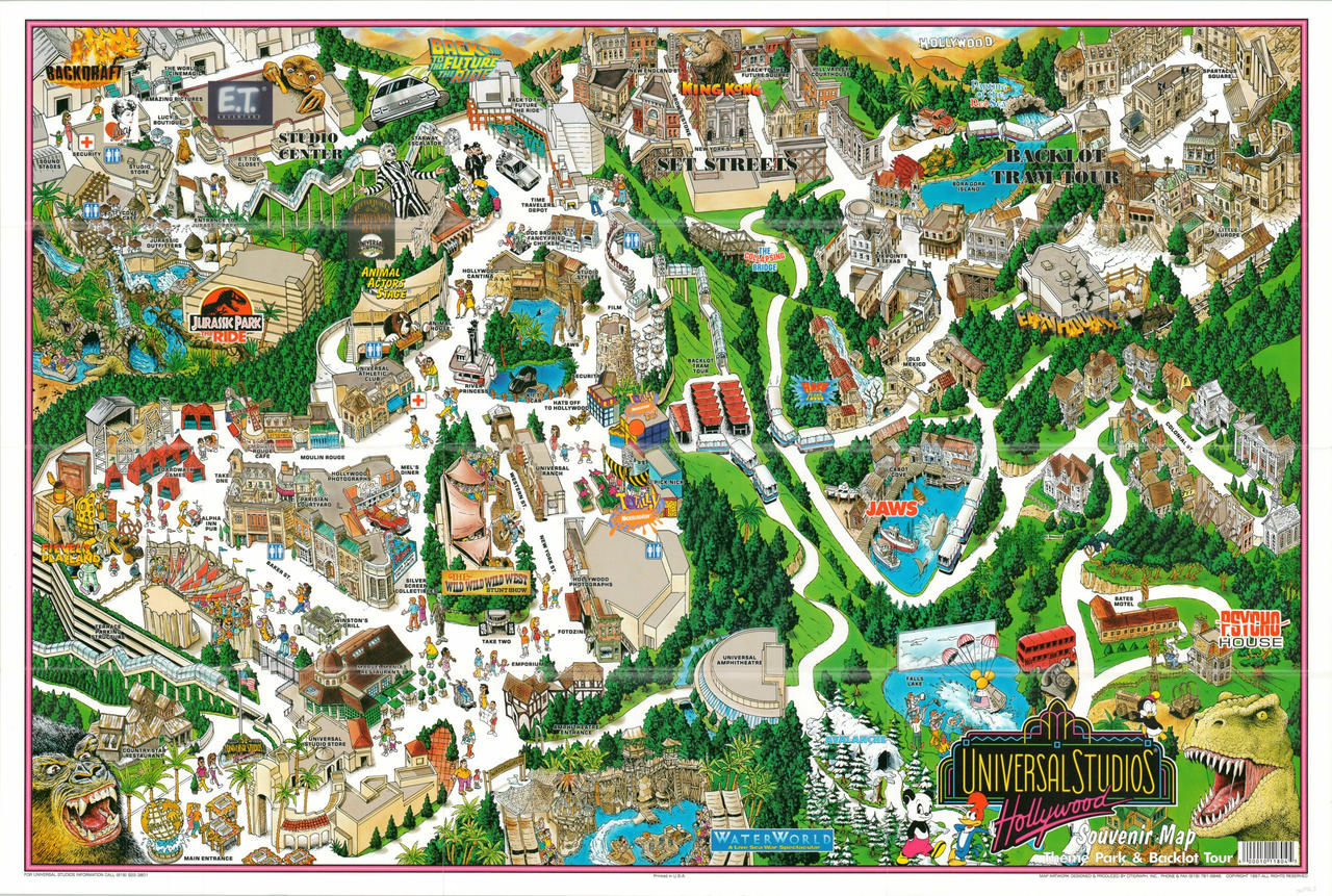 Universal Studios Hollywood Map 97 (HQ) by hamursh on DeviantArt