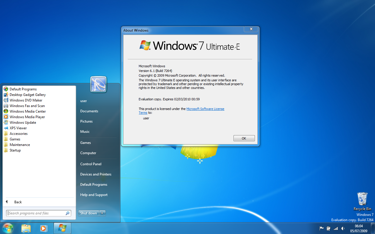 Windows 7 E, No IE. Build 7264 By Quick-Stop On DeviantArt