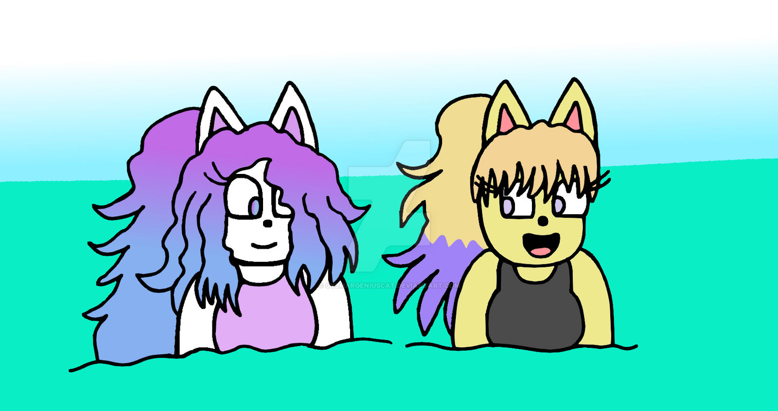RQ: Cosmo and Chibi Swimming by GylmarGeniusCat on DeviantArt