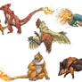 Realistic Pokemon Sketches: Fire 2nd Evolutions