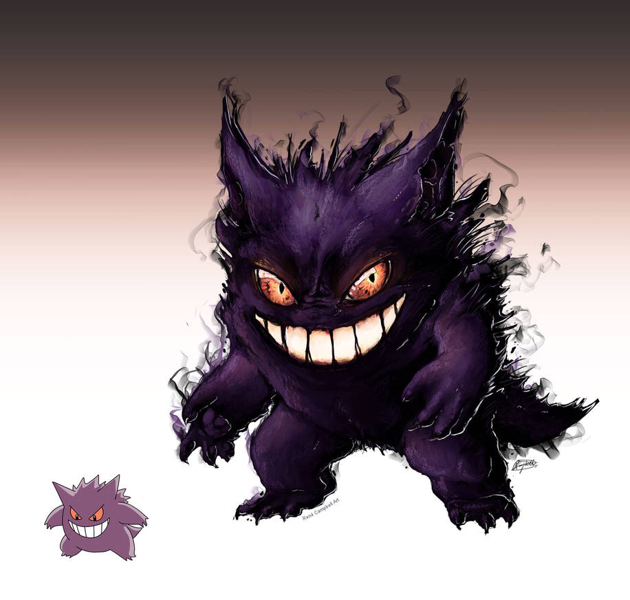 Realistic Pokemon: Gengar by ReneCampbellArt