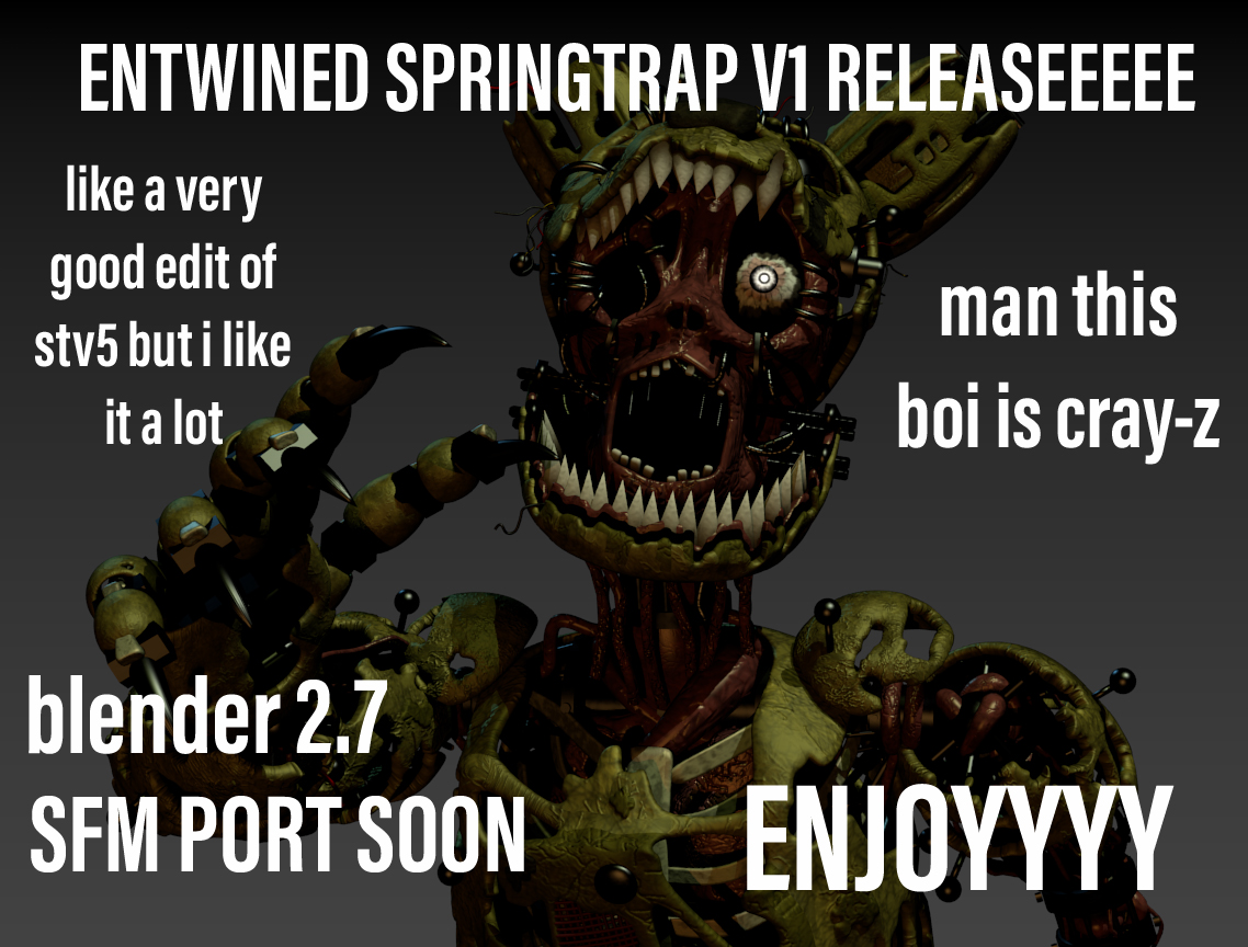 potato- fnaf 3 SPRINGTRAP announcement - Imgflip