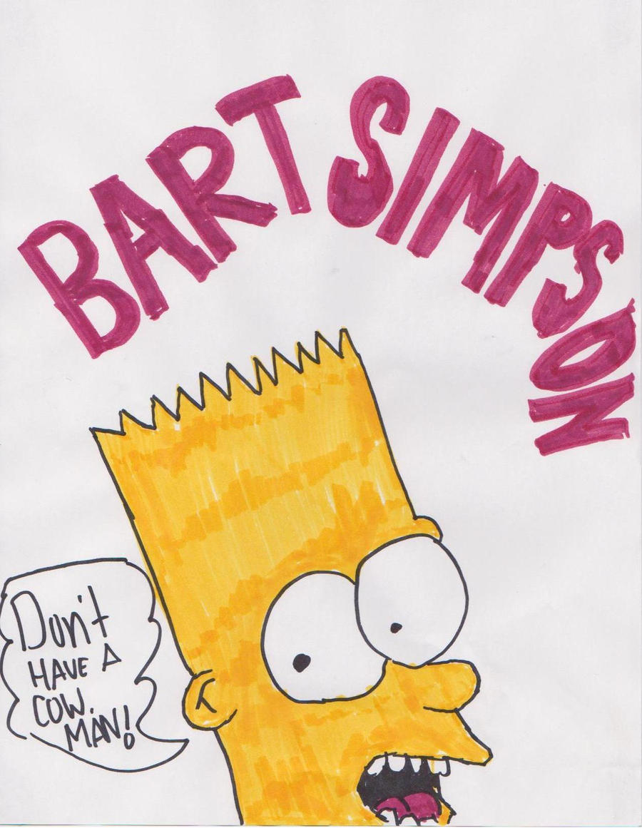 My Bart Simpson -Don't Have A Cow Man- Art (Logo) by jdog84 on DeviantArt