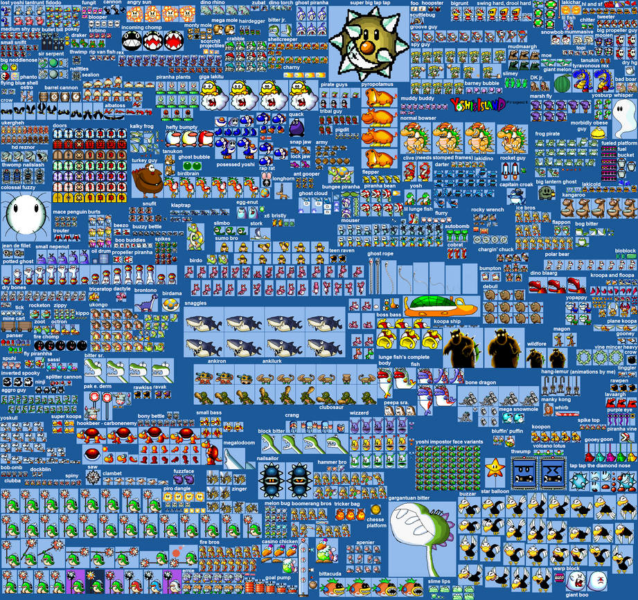 Smw4 Yoshi's Misterious Adventures Enemies Part 1 by ...