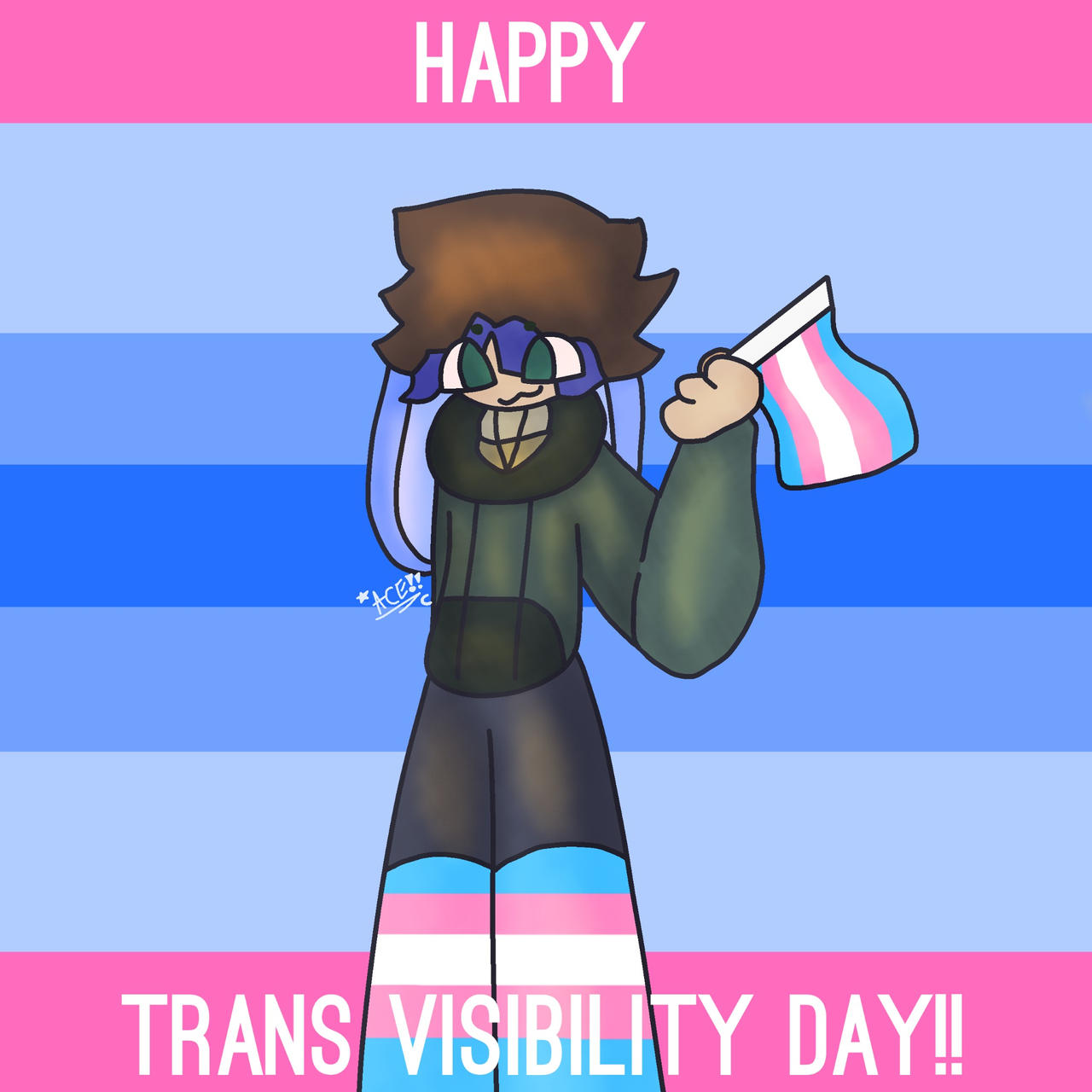 HAPPY TRANS VISIBILITY DAY!!!!!!!!!! by FourLeafSpamton on DeviantArt
