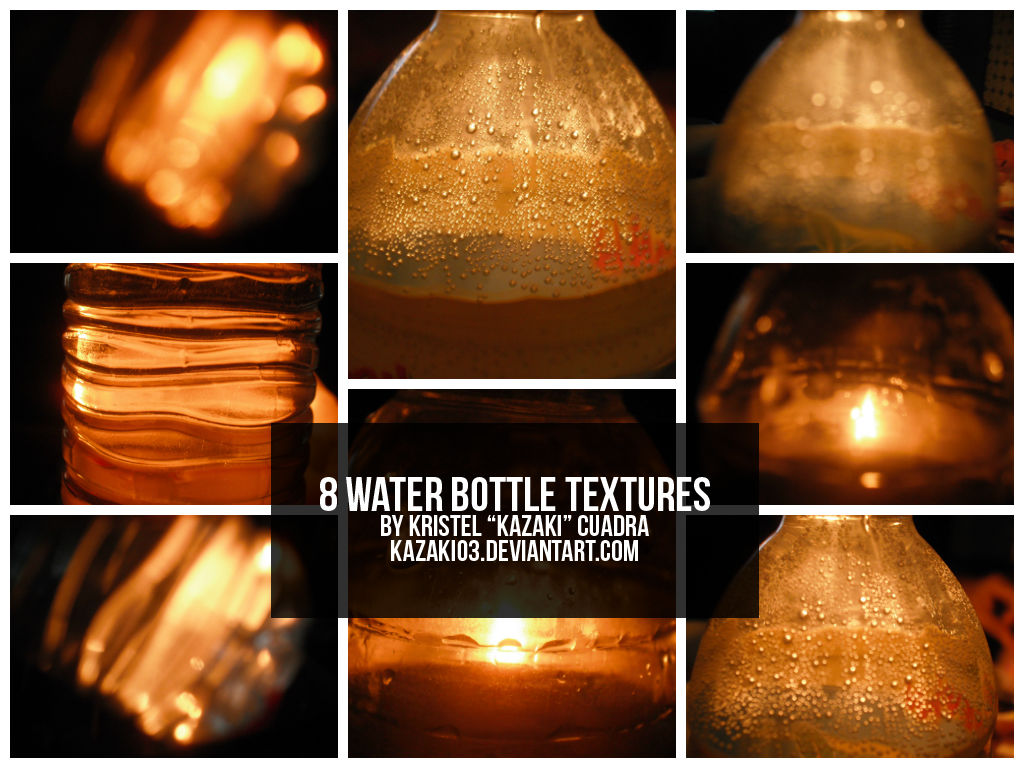 8 Water Bottle Textures by kazaki03