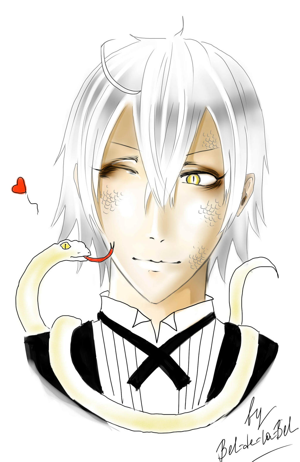 Python Kiss Jamieart Snakes' kiss by Bel-de-la-Bel on DeviantArt