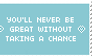 Taking a chance stamp