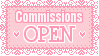 Commissions Open Stamp