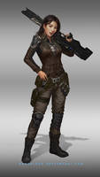 rebellion female soldier : character design
