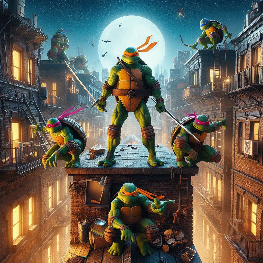 Tmnt Raph Rooftop TMNT On Rooftop by hoffman666 on DeviantArt