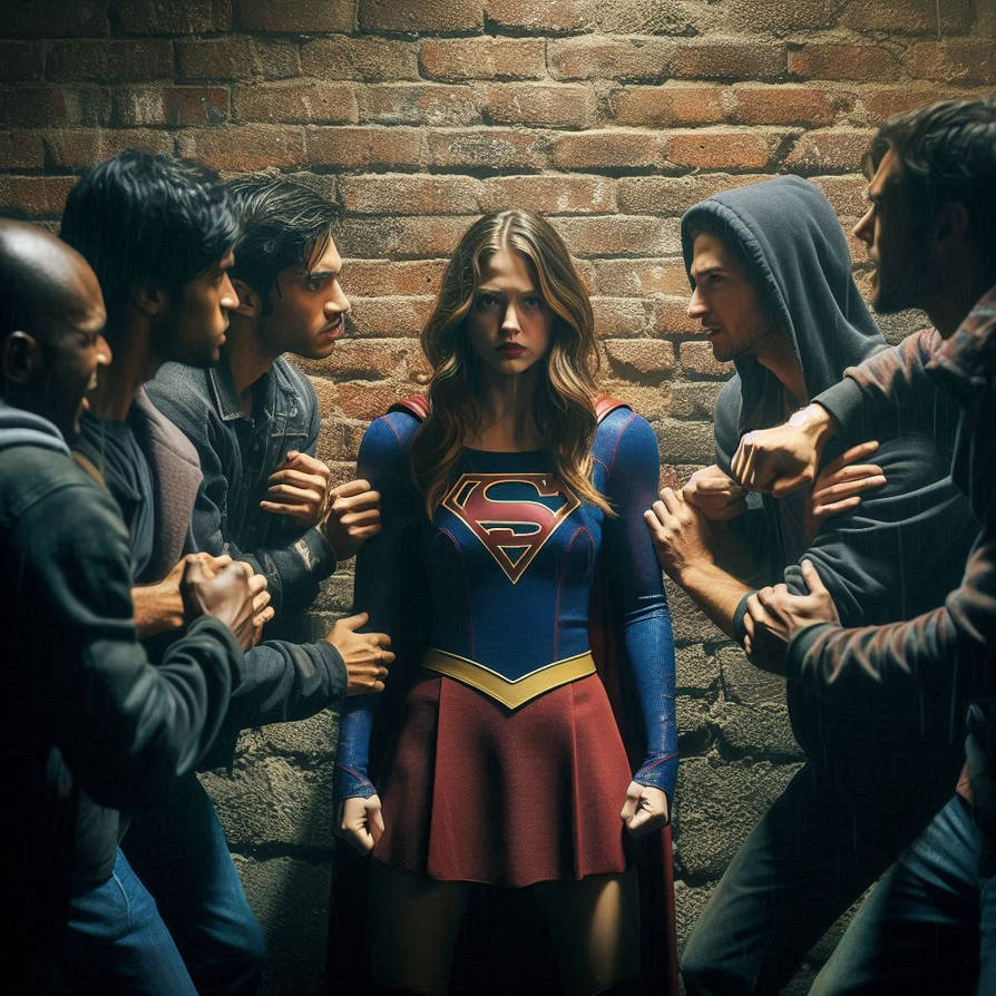 Supergirl confronted by angry Gang by Writer-40 on DeviantArt