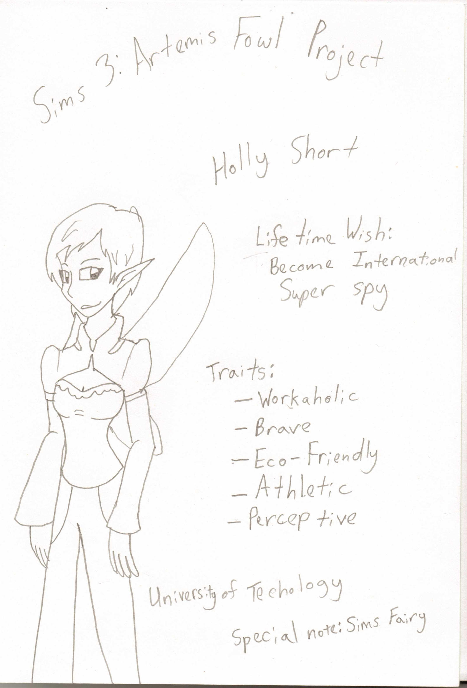 Sims 3 Artemis Fowl Project: Holly short