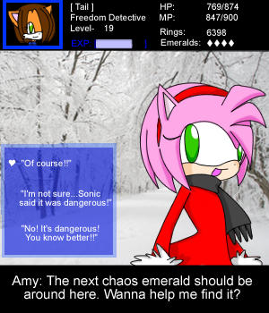 Amy Rose in Winter Falls by Kogun on DeviantArt