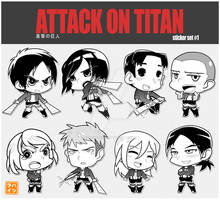 [Attack on Titan] NiuCon Sticker Set #1