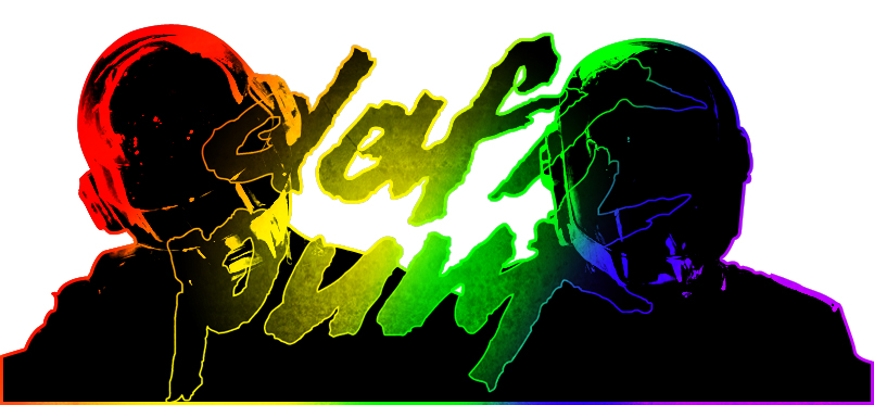 Daft Punk Rainbow Banner