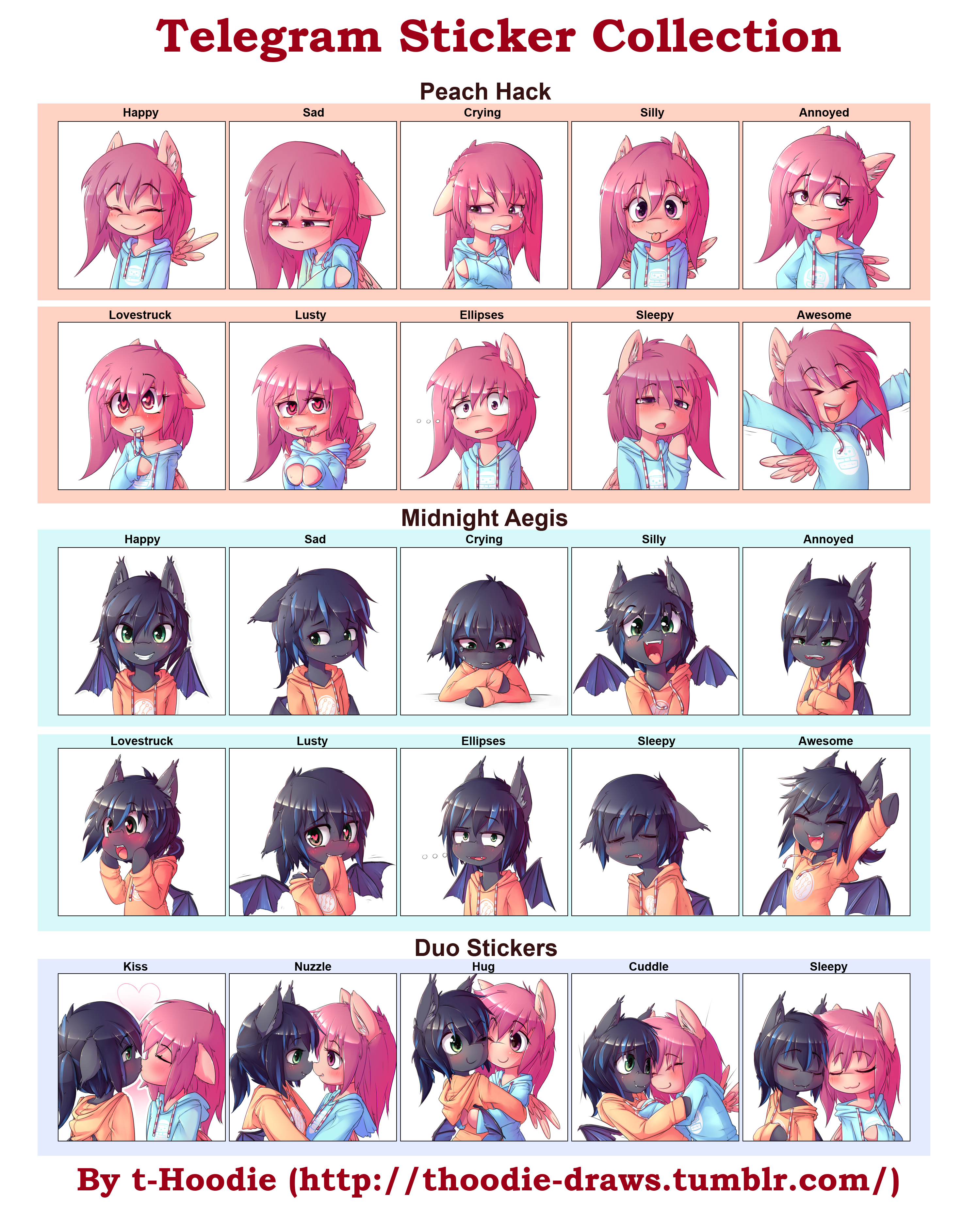 OC Ponies:  Telegram Stickers (Commission)