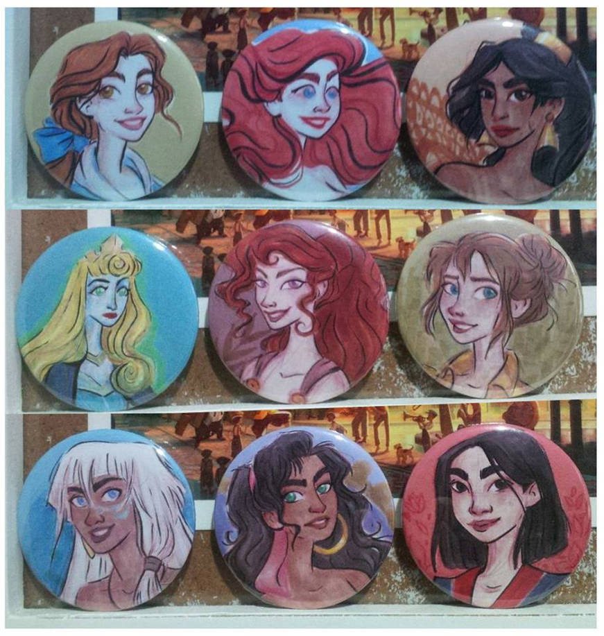 Badges-disney-girls by SerifeB Badges-disney-girls by SerifeB
