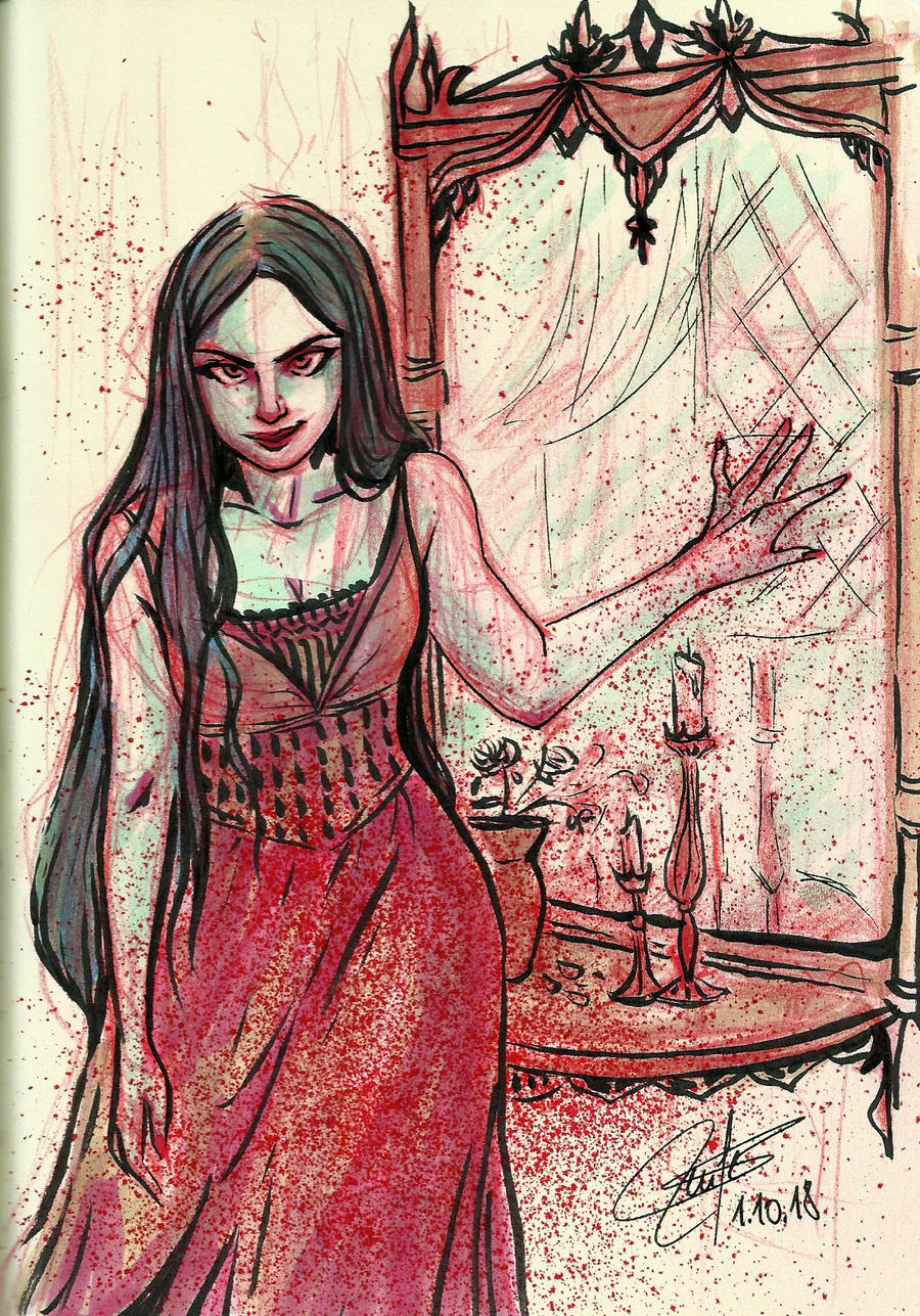 Vampire's reflection by SerifeB on DeviantArt