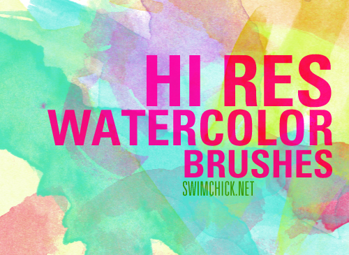 FREE HI RES WATERCOLOR BRUSHES by zerofiction