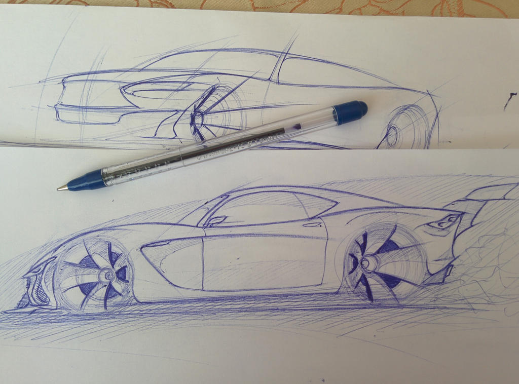 Sports Car Side View Sketch By Mitki4a On Deviantart