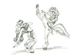 Having fun while sparring by Baron-Engel