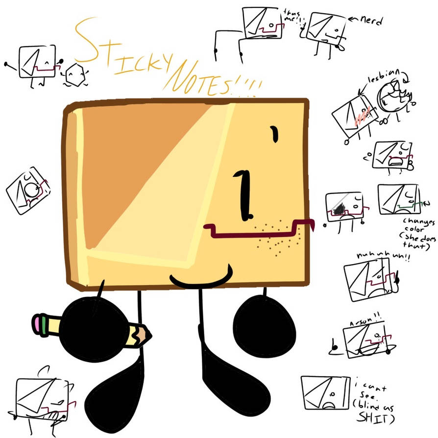 its,,sticky notes!!!1!1! by cidersauce on DeviantArt