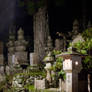 Cemetery at night