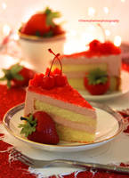 Strawberry Mousse Birthday Cake