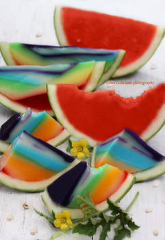 Twisted Rainbow (watermelon lemon jello)