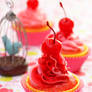 Cherry Cupcakes w/ Strawberry n Cherry Frosting