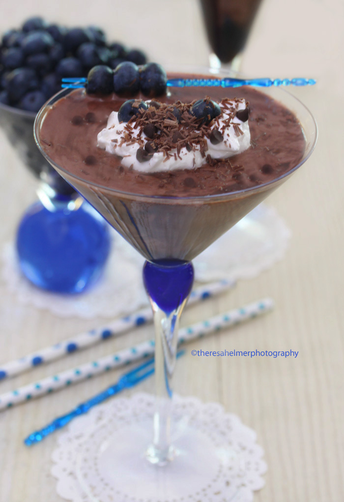 Frozen Hot Chocolate w/ Blueberries