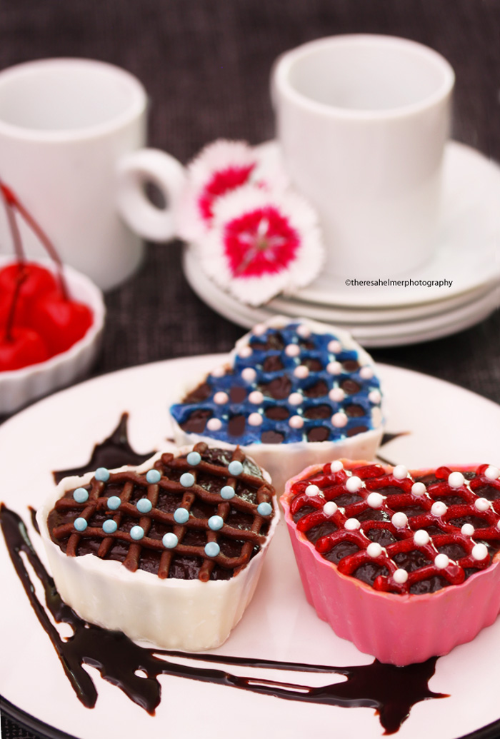 Dark Chocolate Mousse In Chocolate Heart Shells