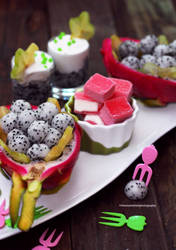 Dragon Fruit Appetizer with Dragon Fruit Smoothie