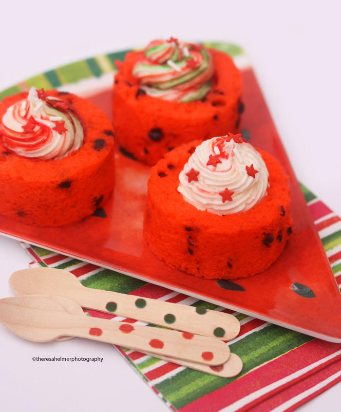 Mini Watermelon Cakes by theresahelmer