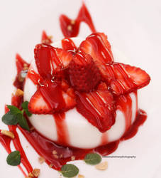 Panna Cotta with Strawberries