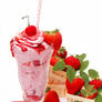 Strawberry Milkshake made w Garden Strawberries