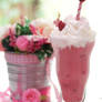 Raspberry Milkshake w Lots of Whipped Cream