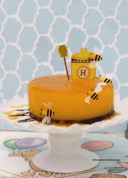 Honey Passion Fruit Custard Cake