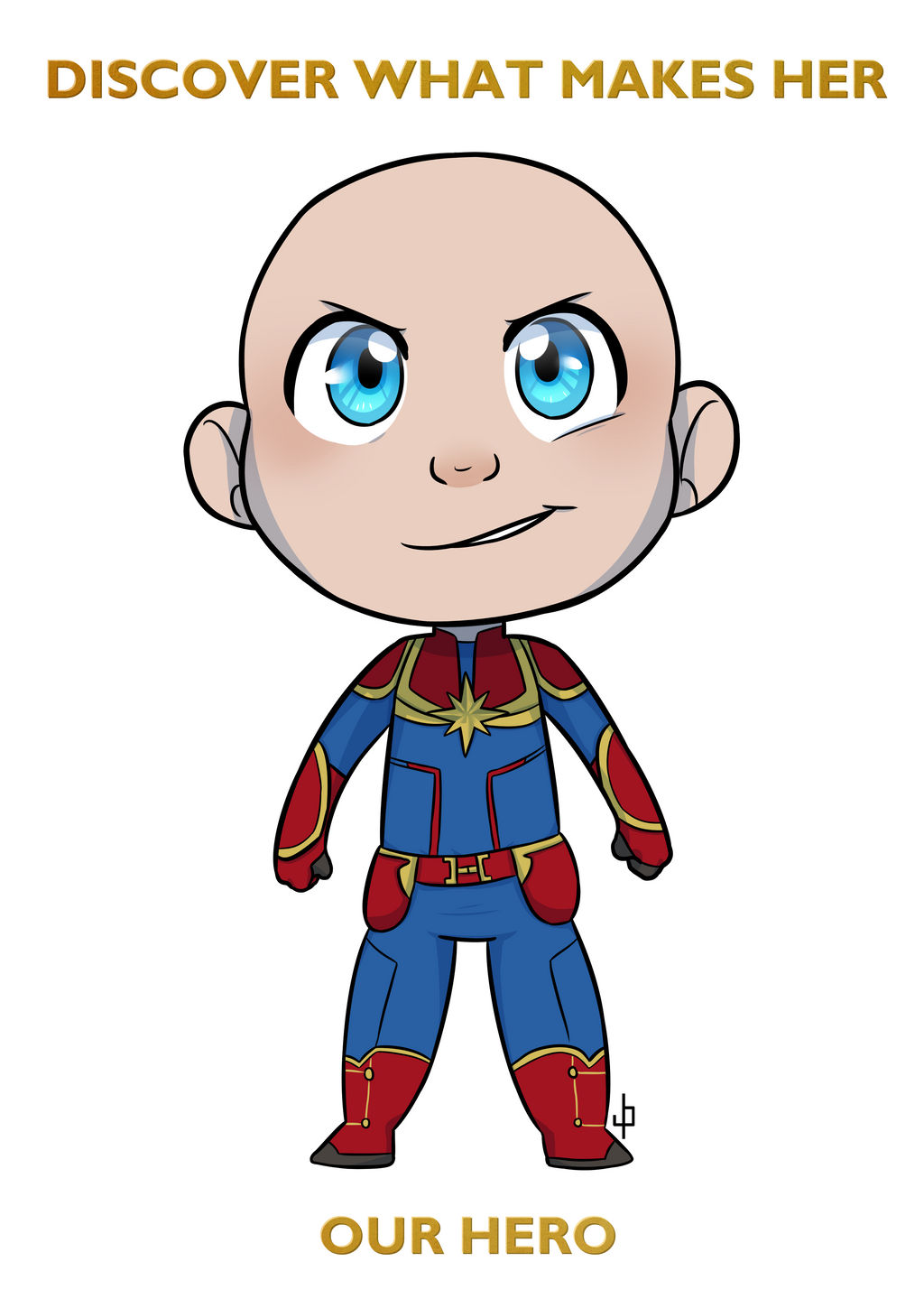 COMM CHIBI: Captain Baby Marvel for lalor by ZannyHyper