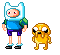 Pixel Finn and Jake