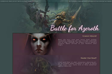 World of Warcraft: Battle for Azeroth Forum Theme