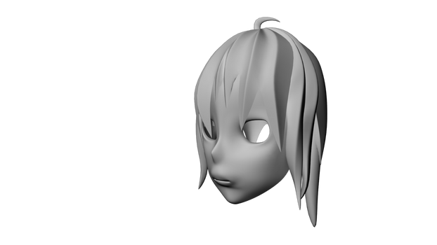 Work In Progress Anime Character Head