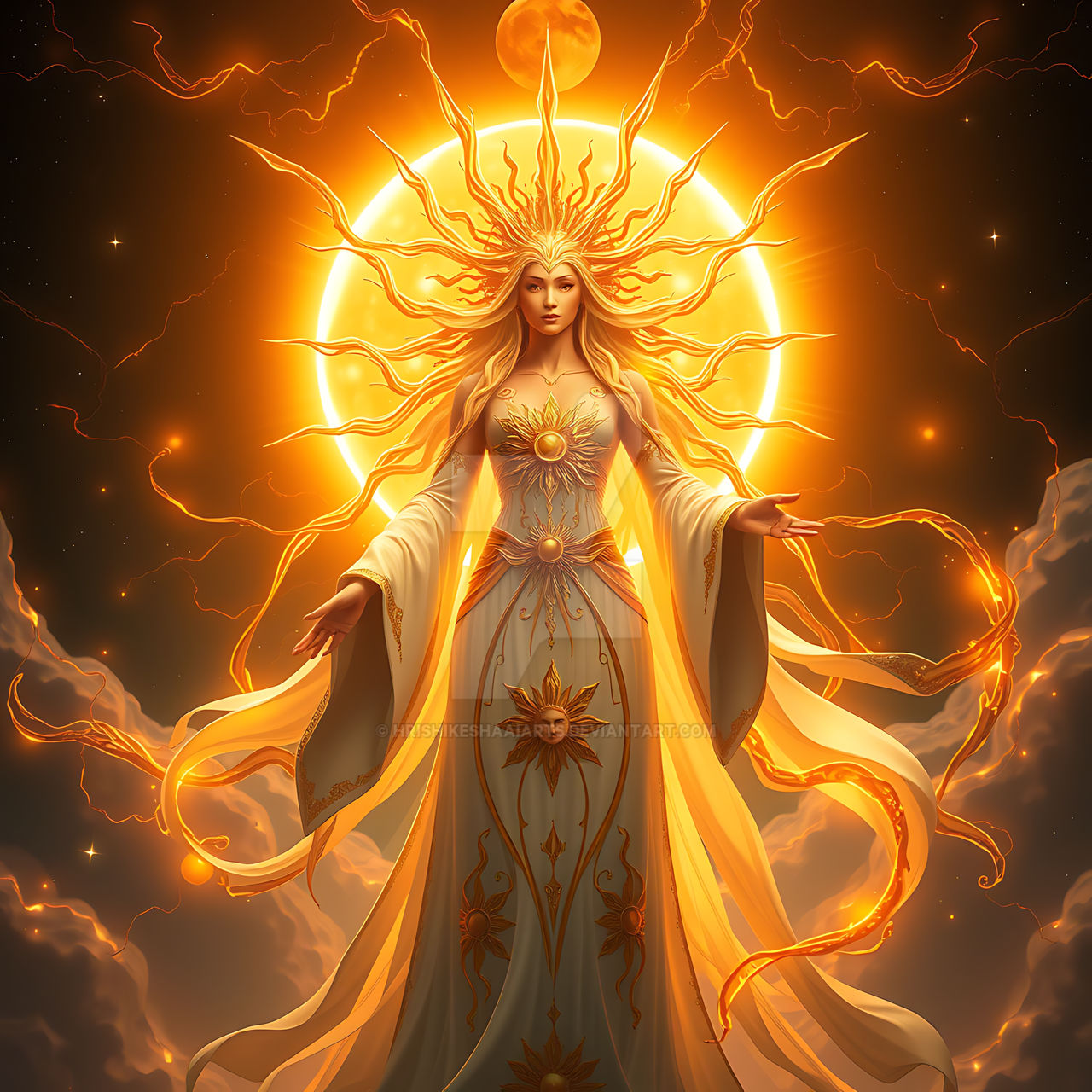 Solar Goddess Solar Goddess by HrishikeshaAIArts on DeviantArt