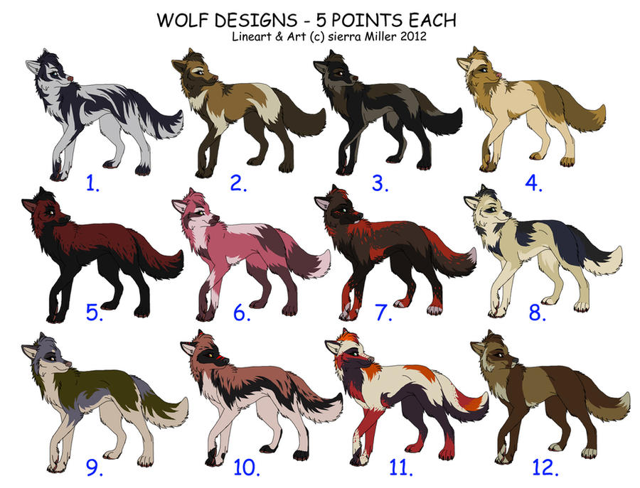 Wolf Designs-CLOSED by WickedSpecter on DeviantArt