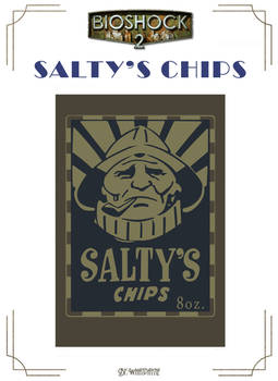 Salty's Chips Label
