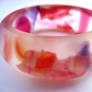 Pink and Purple Flower bangle