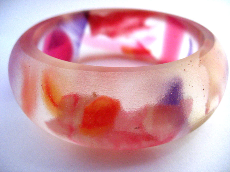 Pink and Purple Flower bangle