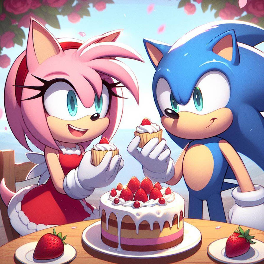 Amy Eating Sonic and Amy eating Valentines Cake by Glitchyart11 on DeviantArt