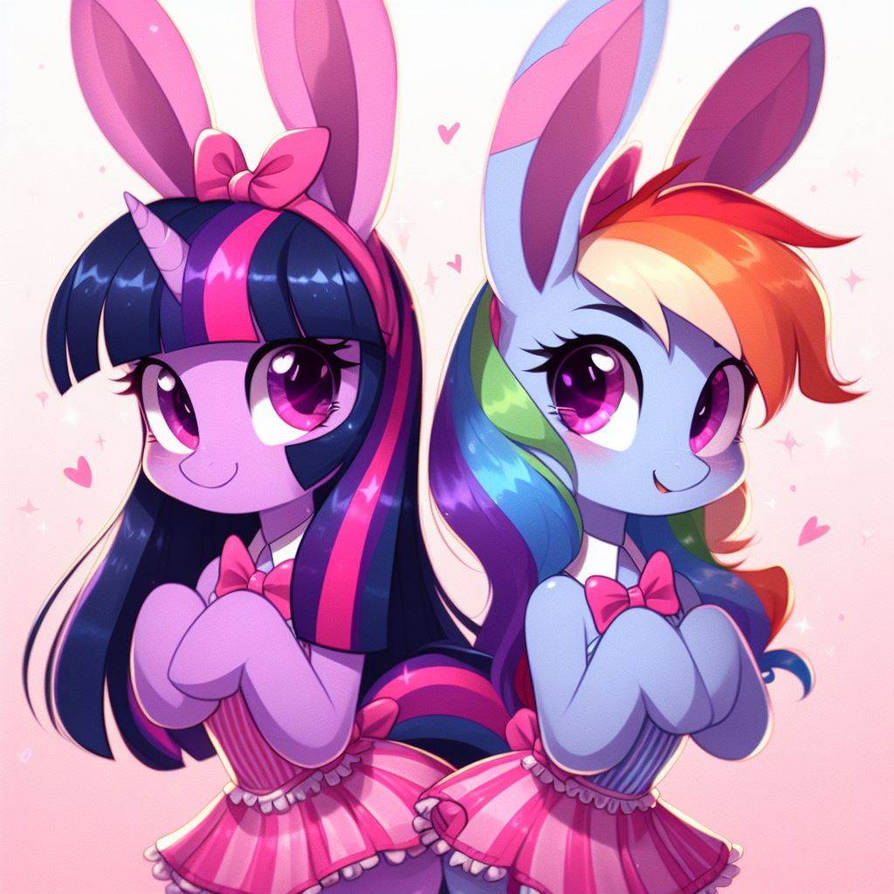 Easter Bunnies by Glitchyart11 on DeviantArt